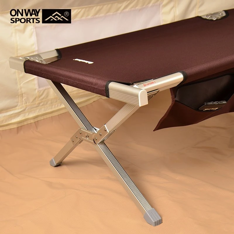 Onwaysports Aluminum Traveling Outdoor Portable Foldable Camping Cot Bed For Picnic