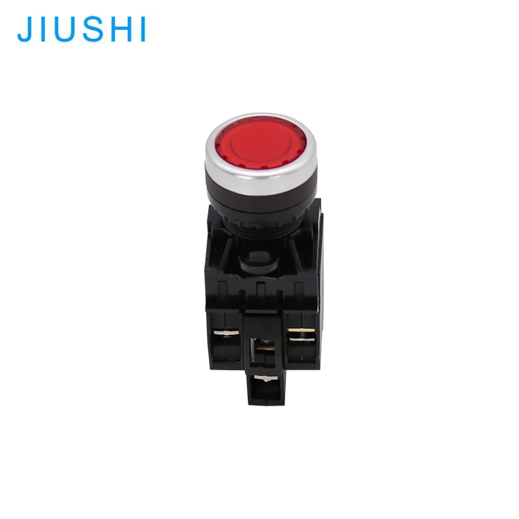 Kelly Free sample LA42-11D hole diameter 22mm Plastic button momentary push button LED push button switch illuminated 1NO 1NC IP