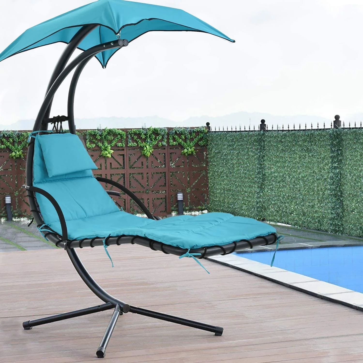 New Hot Sale Outdoor Hammock Stand Hanging Chaise Lounger Chair Cool Helicopter Chair