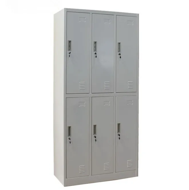 Factory directly bedroom wardrobe 6 door multi-purpose steel locker cabinet