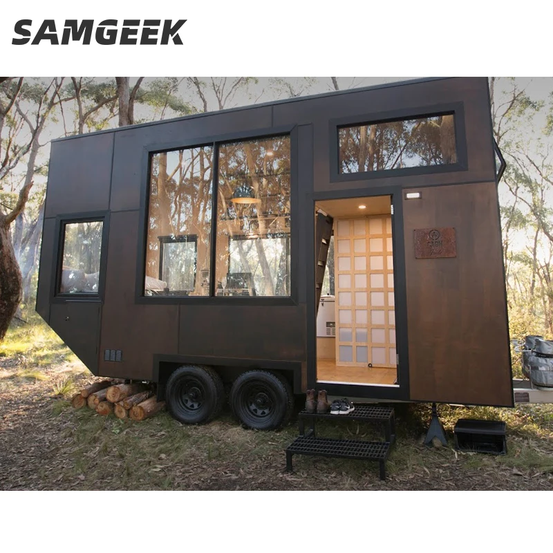 New design prefab expandable container house on wheels mobile small prefab house homes