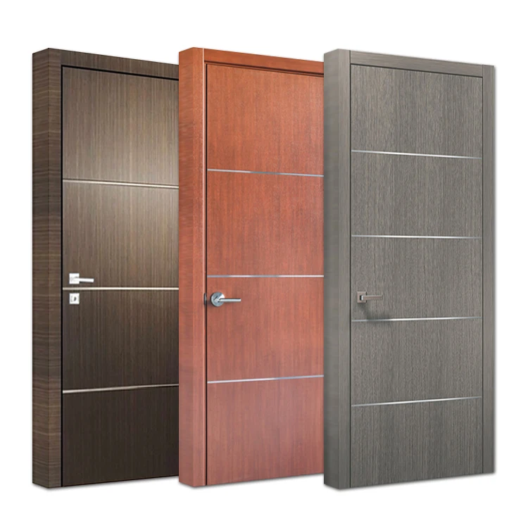 China foshan provider custom design interior bathroom water proofing composite plastic wooden wpc door