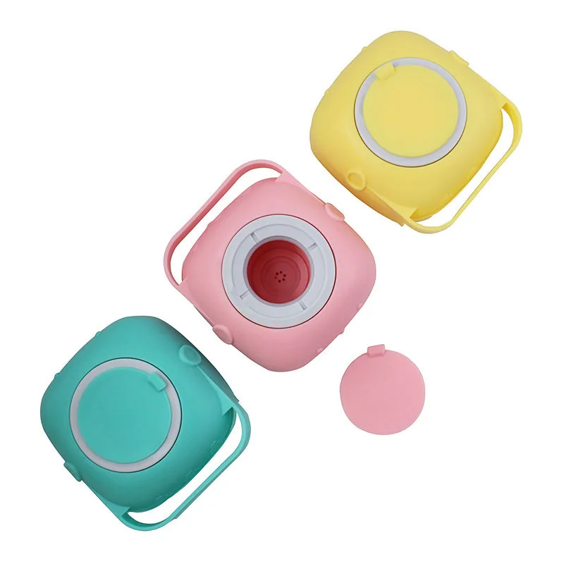 2022 Amazon Hot Sale Soft Massage Baby Silicone Body Bath Brush Scrub Sponge with Soap Dispenser