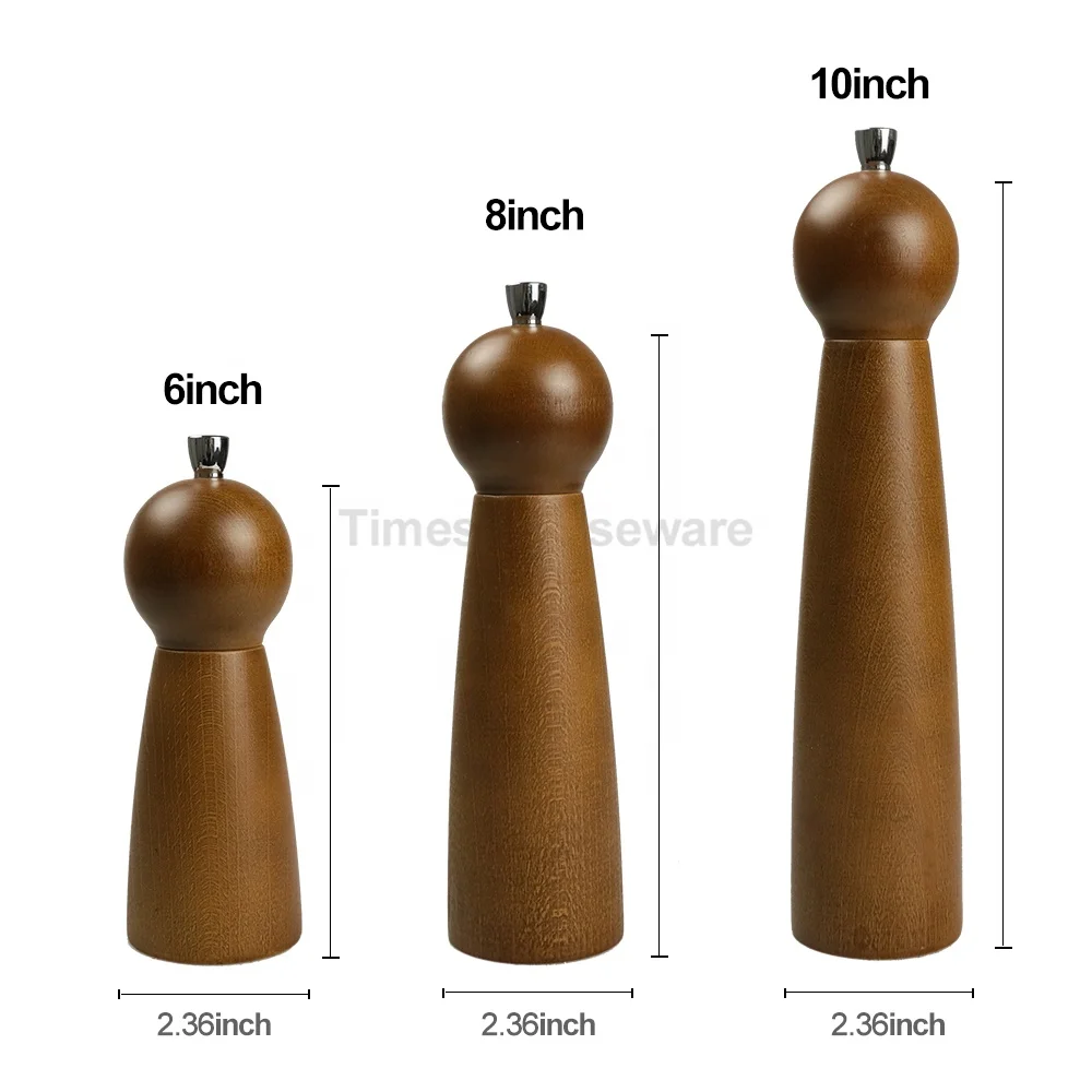 
Middle size Salt and pepper mill set wood 