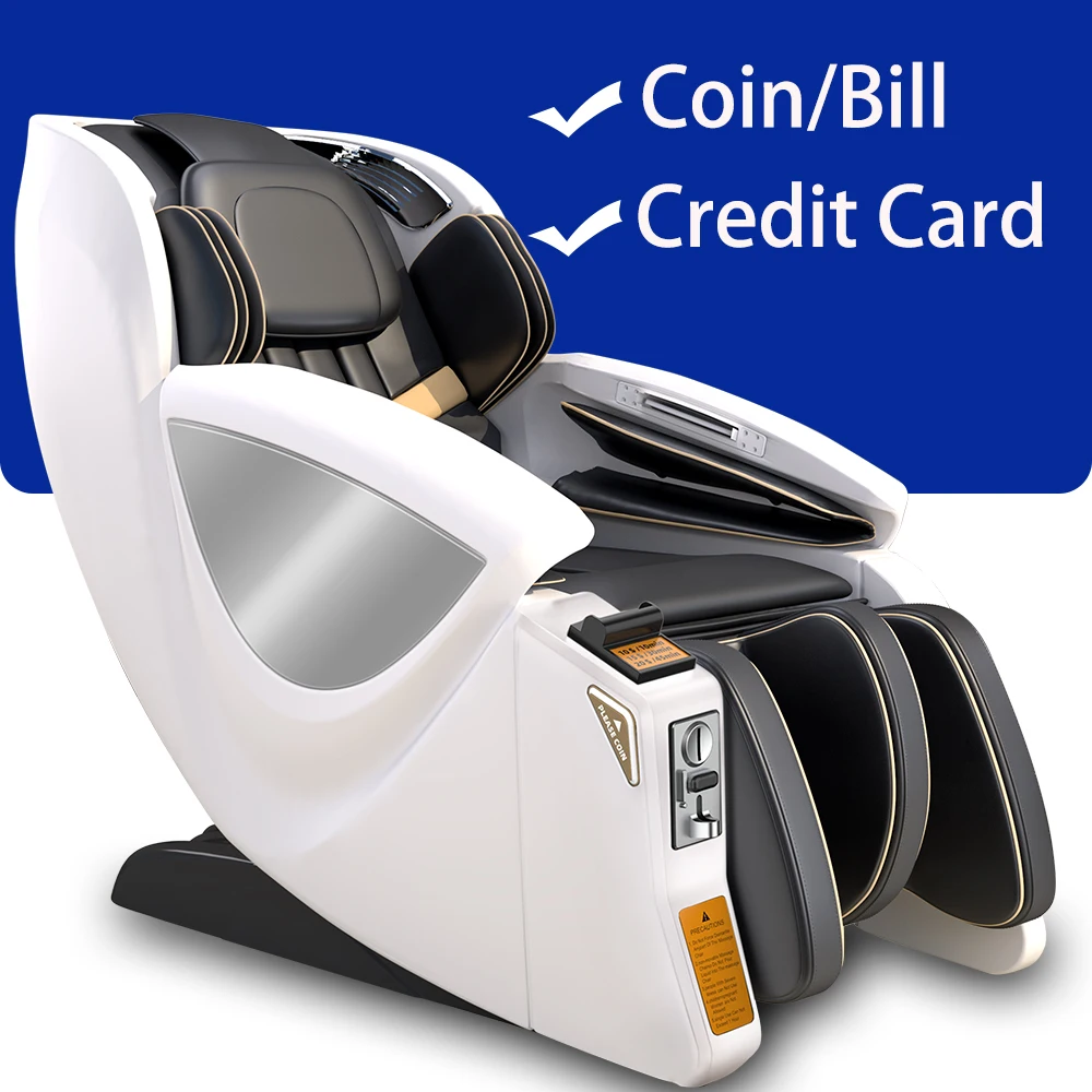shop commercial gym coin token bill massage chair credit card vending with cash payment system