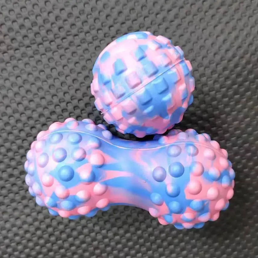 Factory wholesale high-quality peanut ball EVA massage ball yoga fitness foam shaft set