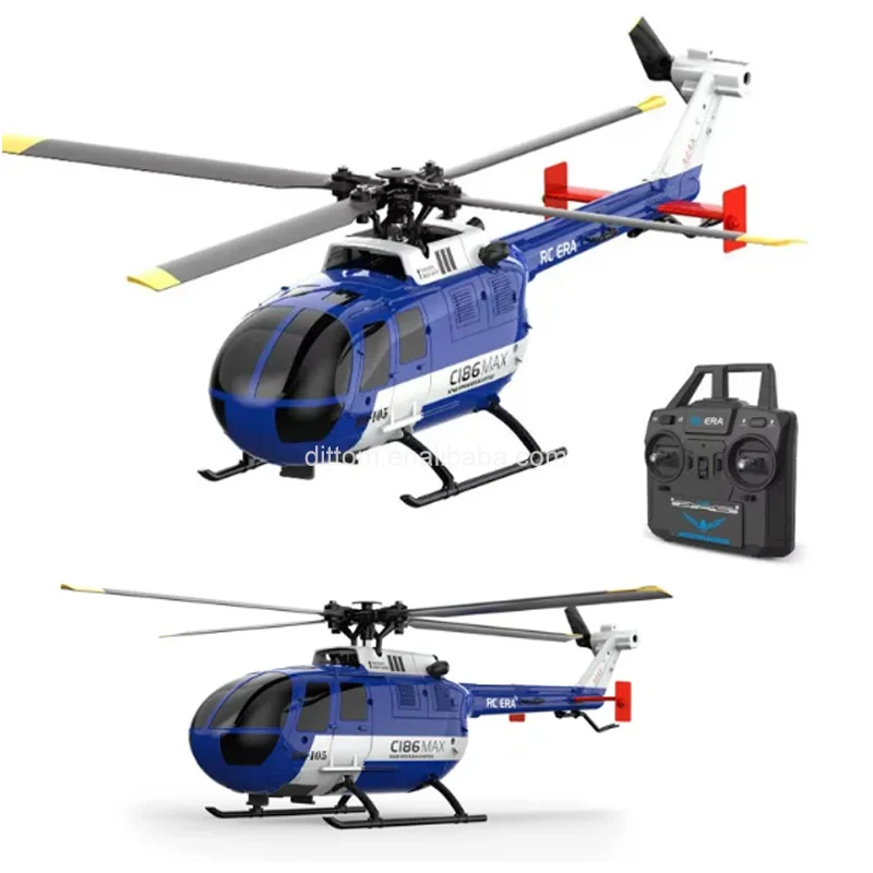 C186MAX RC Flying Helicopter 2.4G Single Propeller Fight Helicopter 4CH 6-Axis Gyro Altitude Hold Flybarless Plane