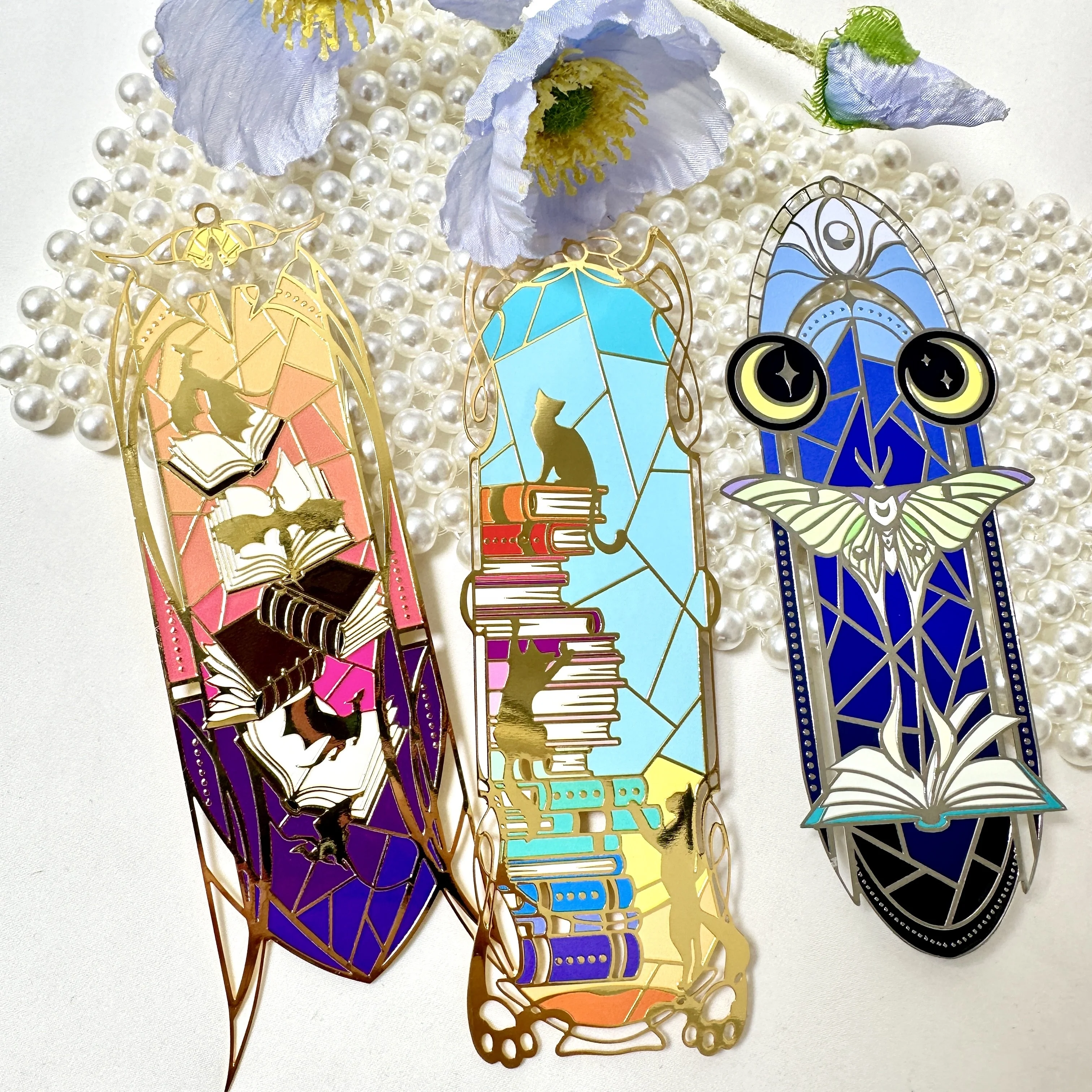 Wholesale Factory Price Customized Paper Enamel Color Soft Enamel Book mark Best Gift Bookmark For Children Students