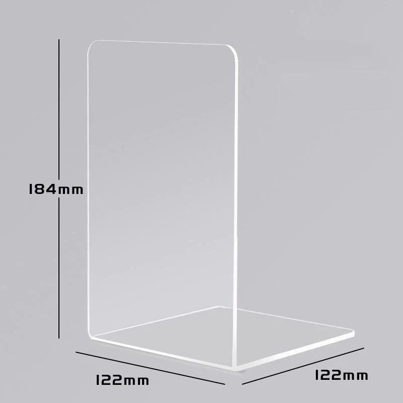Wholesale of factory Best Selling Product Duty L Shaped Custom Decorative Clear Bookends Holder Acrylic Book Stand