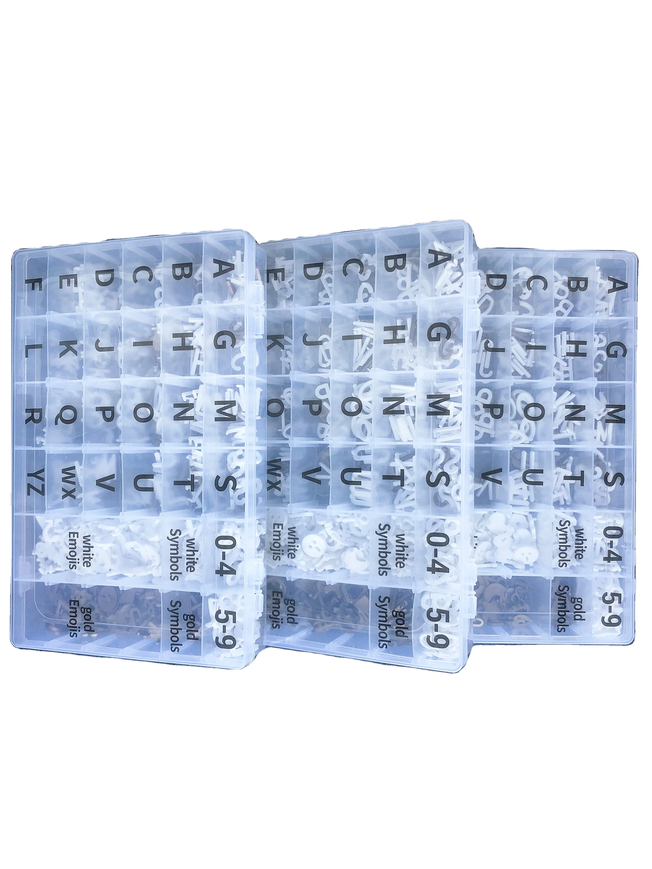 
High Quality Plastic Letters case Letter Organizer Box with 690pcs letters / symbols / numbers For The Felt Letter Board IBEI 