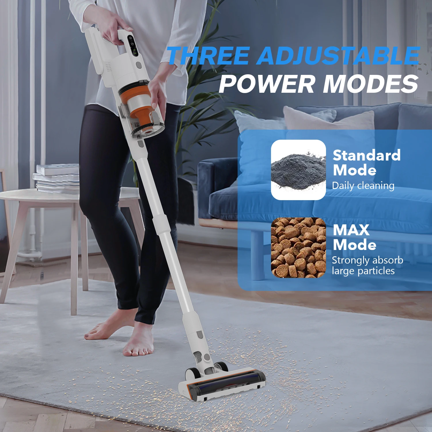 EU Warehouse Stock Home Electric Floor Cyclone Rechargeable Battery Stick Upright Wireless Cordless Handheld Vacuum Cleaner