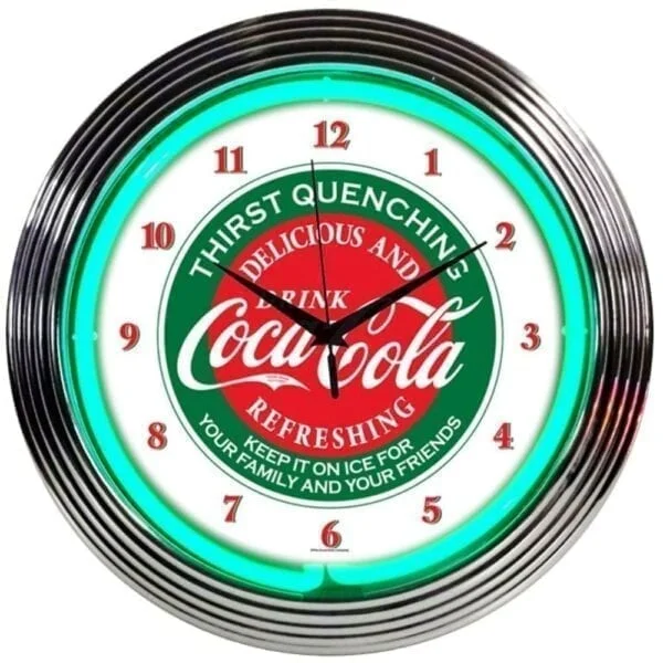 glass tube neon clock china factory shanghai antuo 15 inch round shape wall neon clocks