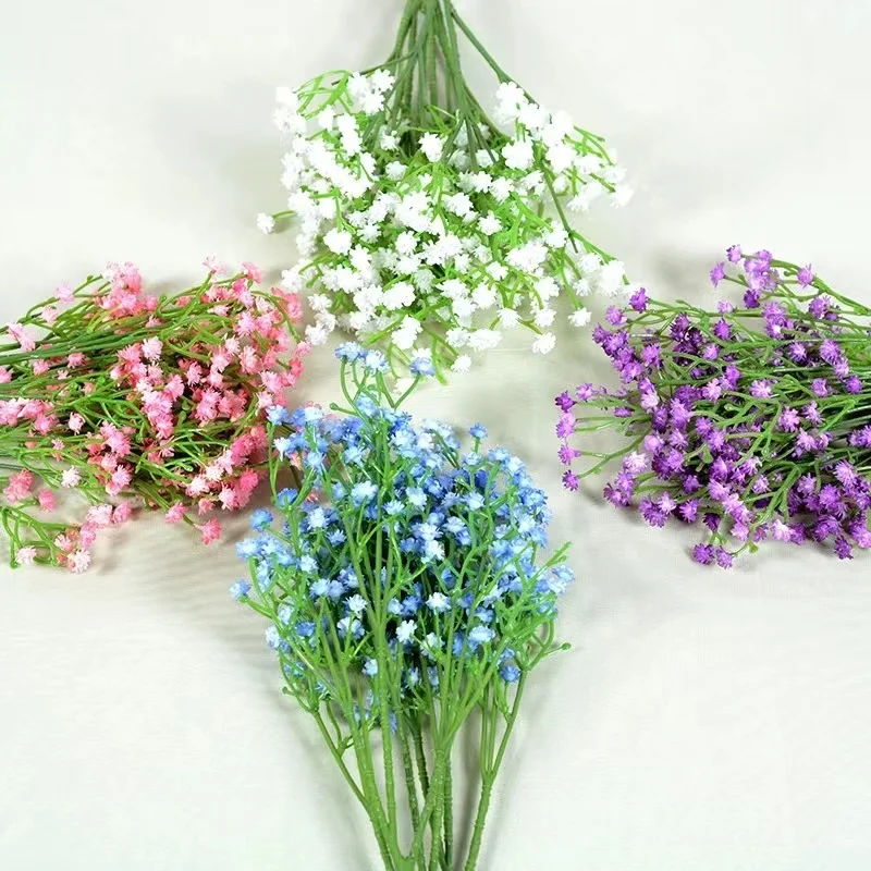Manufacturer High Quality Colorful Gypsophila Bouquet White Artificial Tree Artificial Flower For Home Party Weeding Decor