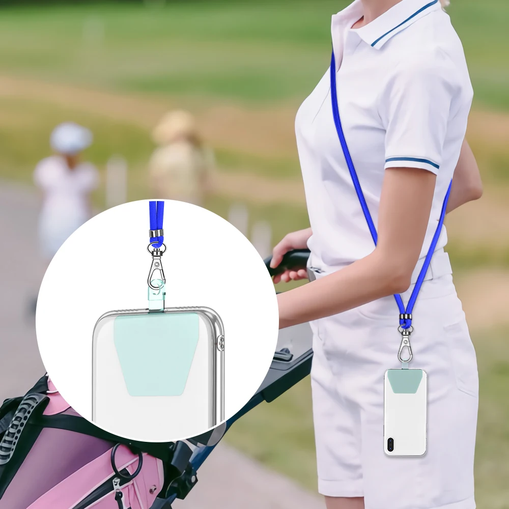Patent mobile phone patch universal phone strap tether tab transparent connector card for phone lanyard