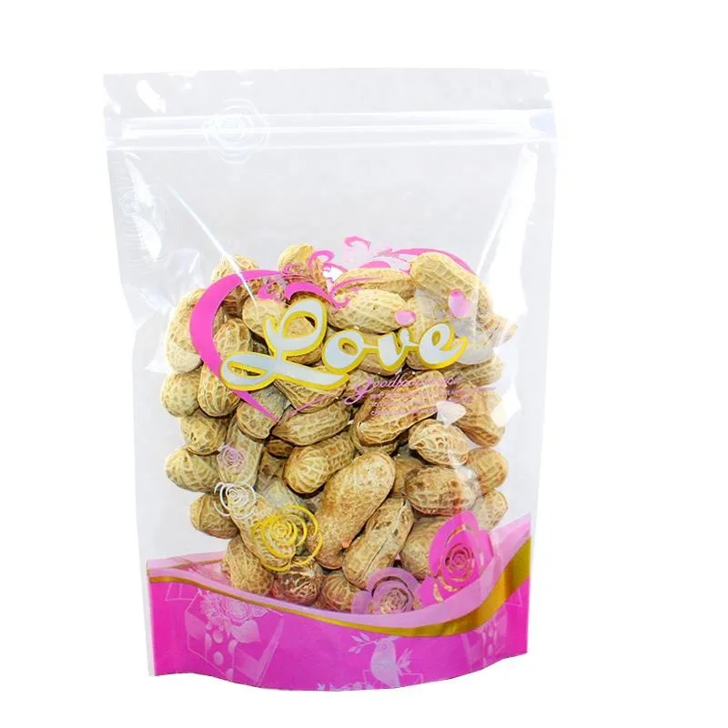 Hot Sales Custom Printed Food Packaging Bag Plastic Aluminum Foil Mylar Zipper Ziplock Bag Stand Up Pouch For Nuts Snack Bag