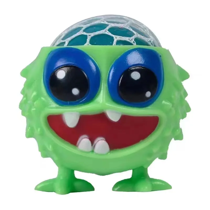 Monsters shape Squeeze Ball  for Stress relief rubber squishy grape mesh ball toy