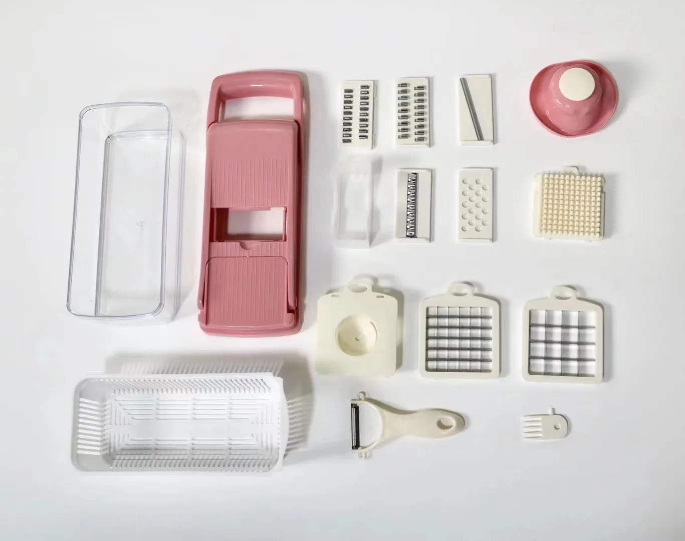 Kitchen multi 15 In 1 manual mandoline fruit cutter onion dicer veggie slicer vegetable chopper