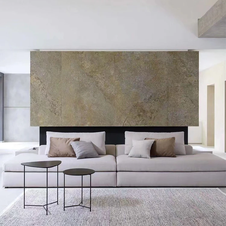 Натуральный 0,8 мм ультратонкий сланец фоновая стена гибкий каменный шпон