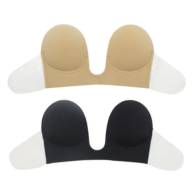 Plus Size Silicone Adhesive Bra Invisible Lift Strapless Backless Plunge Push Up Sticky Bra