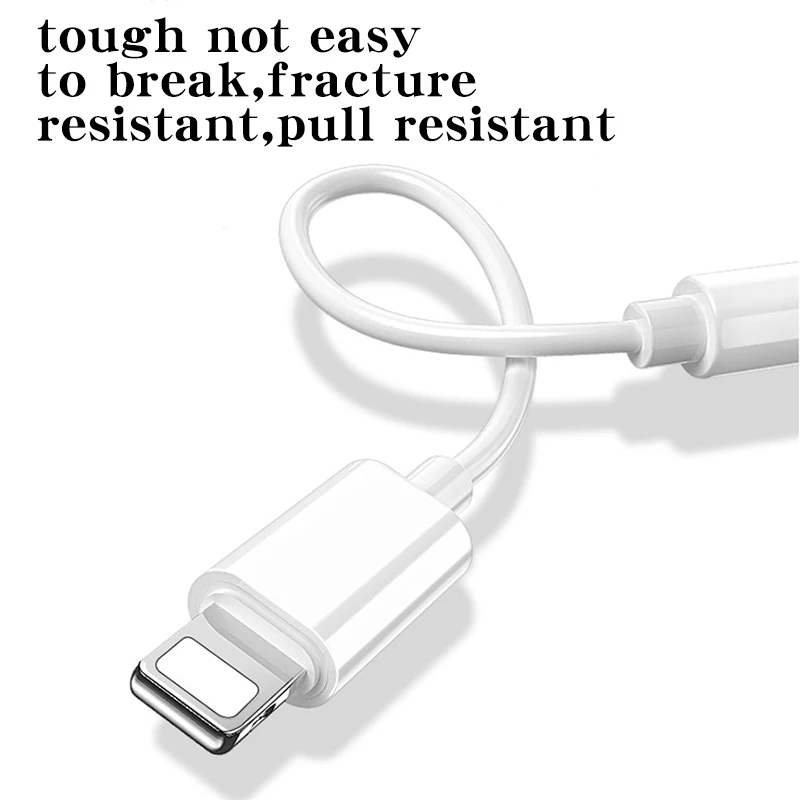 Hot Selling For Lightning to 3.5mm headphone jack adapter AUX cable for iPhone IOS
