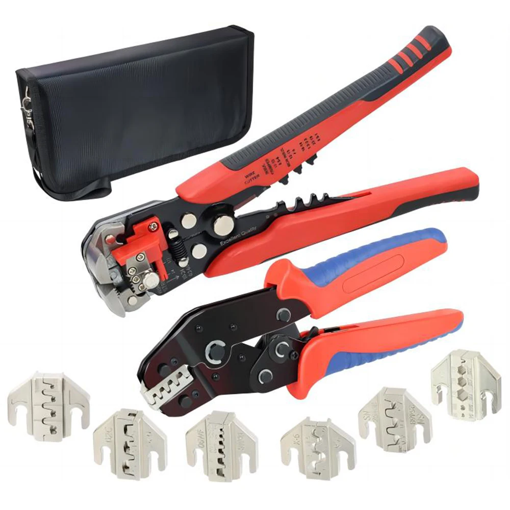 crimping tool set 23-10 AWG Replaceable Multiple applications Adjustable Cord End Terminals crimping Tool Kit Set