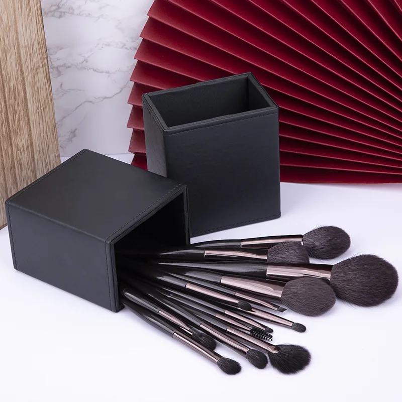 Cangzhou Manufacturer 100% Natural Goat Hair 5Pcs 7Pcs 9Pcs 12Pcs 15Pcs Cosmetic Brush Set