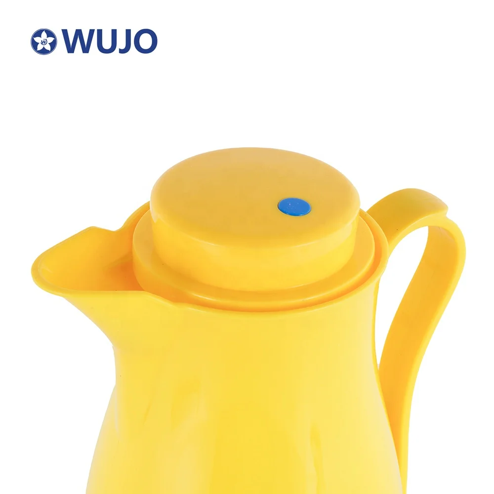 Hot Sale Plastic Body 1.0L Glass Thermos Liners Tea Coffee Water Jug Dispenser Vacuum Flask For Family