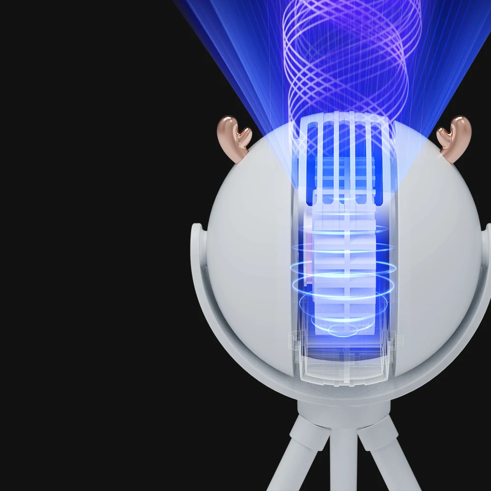 2022 New Battery Operated Portable Baby Stroller Fan Flexible Tripod Clip USB Handheld Personal Mini Bladeless Fan