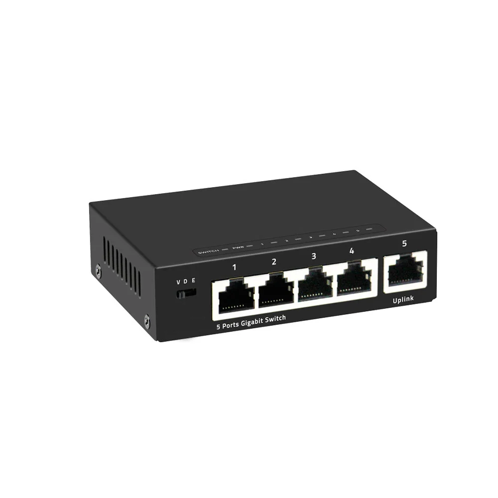 Sunsoont Manufacturer OEM 5 Port 1000Mbps Network gigabit Ethernet Switch for IP Camera AP Stock