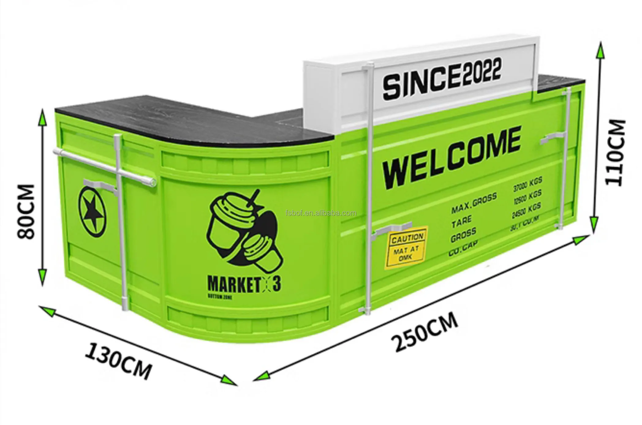 Food counter cafe shop interior design popular modern luxury design white industrial reception desk counter for bar