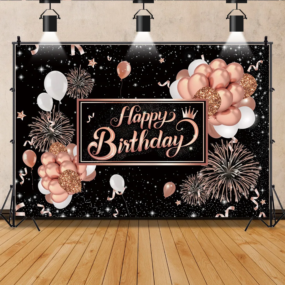 Happy Birthday Theme Party Decoration Door Hanging Background Cloth Photography Backdrop