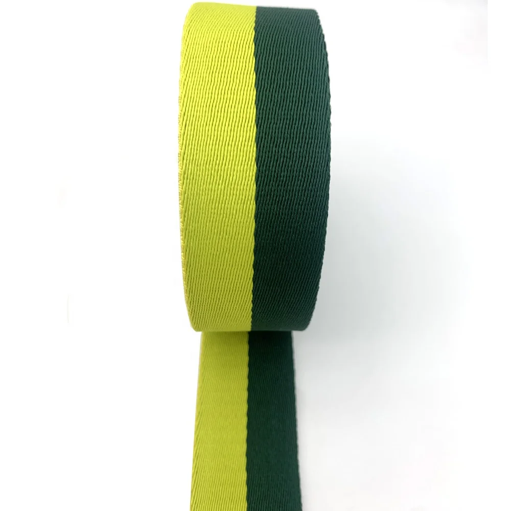 Guangdong suppliers offer 3.8cm mix two colors polyester striped webbing