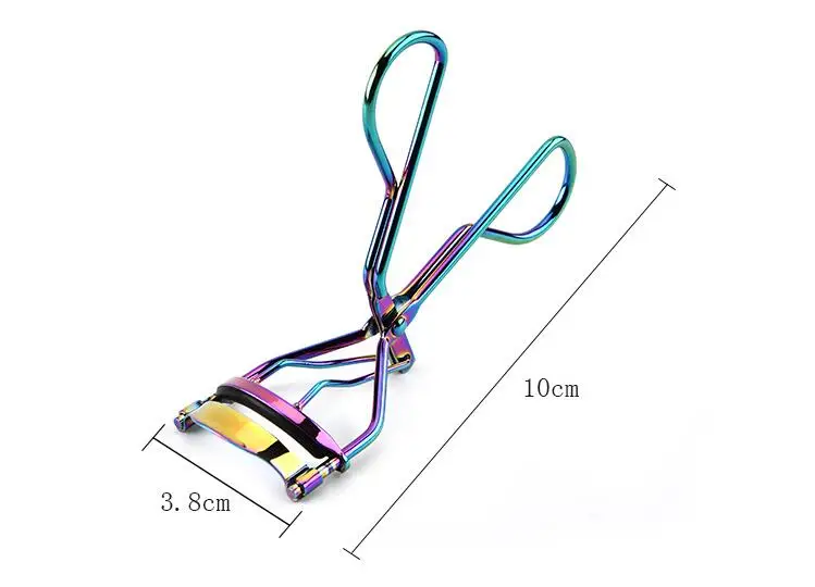 Private Label Stainless Steel Rainbow Individual Eyelash Curler With Your Logo