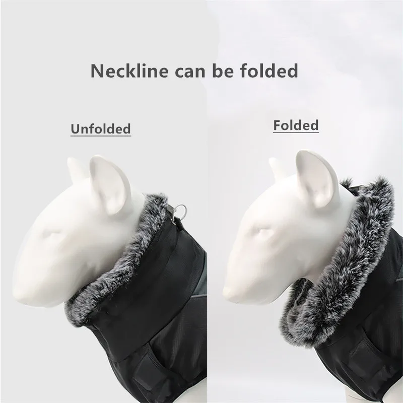 Water Resistant Windproof Cold Weather  Reflective Dog Winter Vest Jacket clothing Snowsuit