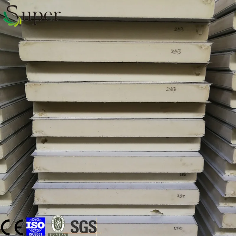 
Insulated Interior Cold Room Polyurethane Foam PU Sandwich Wall Panel 