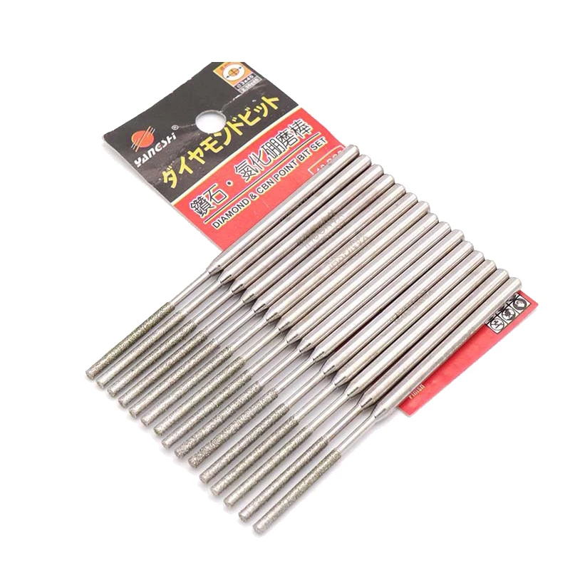 70mm Diamond grinding burr cylindrical boron nitride grinding rod flat head cylindrical extension