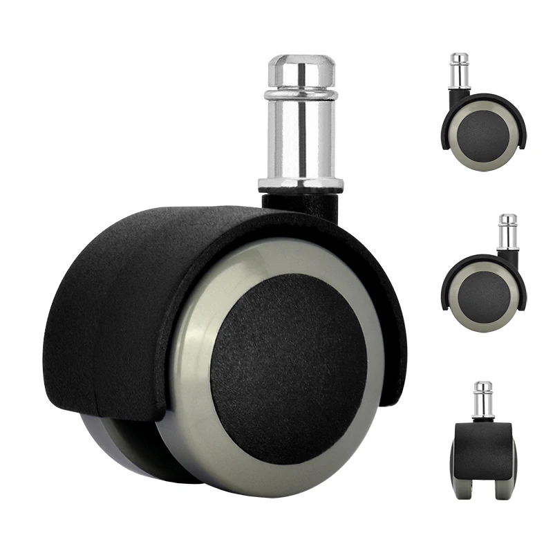 Universal 1.5 Inch 38mm Swivel Office Chair Caster Wheels Nylon Plastic Furniture Wheel Nylon Caster Double Wheels
