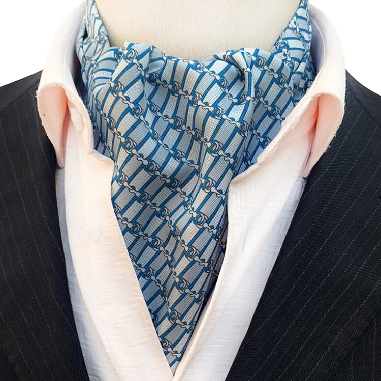 Fashion Style Custom Logo Paisley cravate homme Jacquard Colorful Silk Cravat Ascot for Men