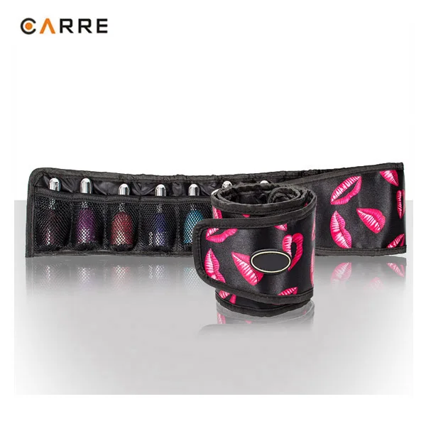 professional manicure pedicure nail Artist tool organizer storage display nail polish bottle roll bag