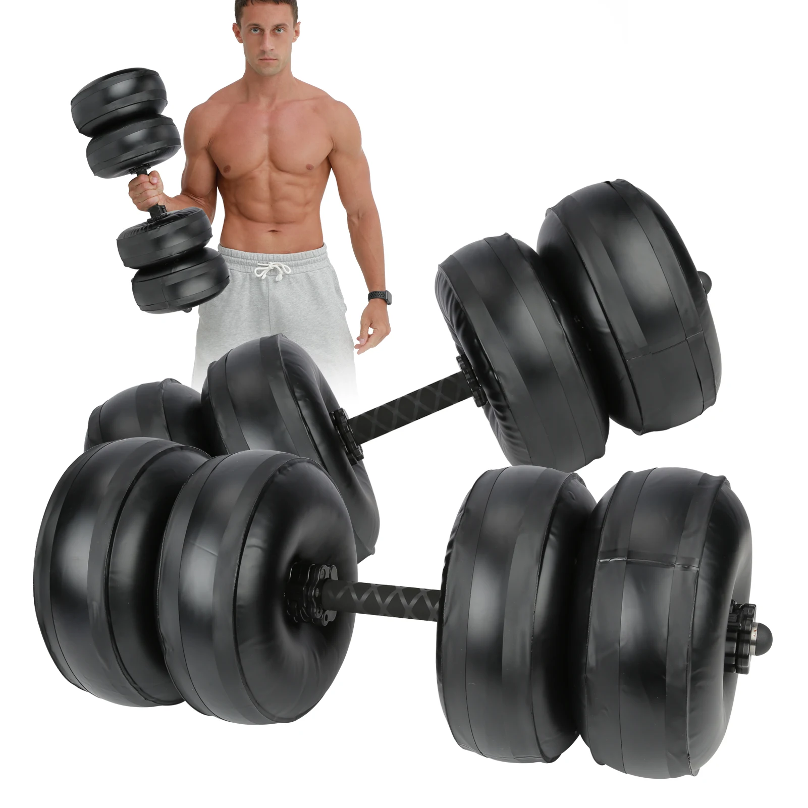 Gym equipment adjustable dumbbell set 66 lbs 10kg 20kg 25kg 30kg weight lifting dumbbell barbell set for gym fitness