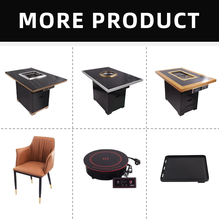 AOBL barbecue hot pot integrated smokeless purification equipment Korean style barbecue smokeless hot pot