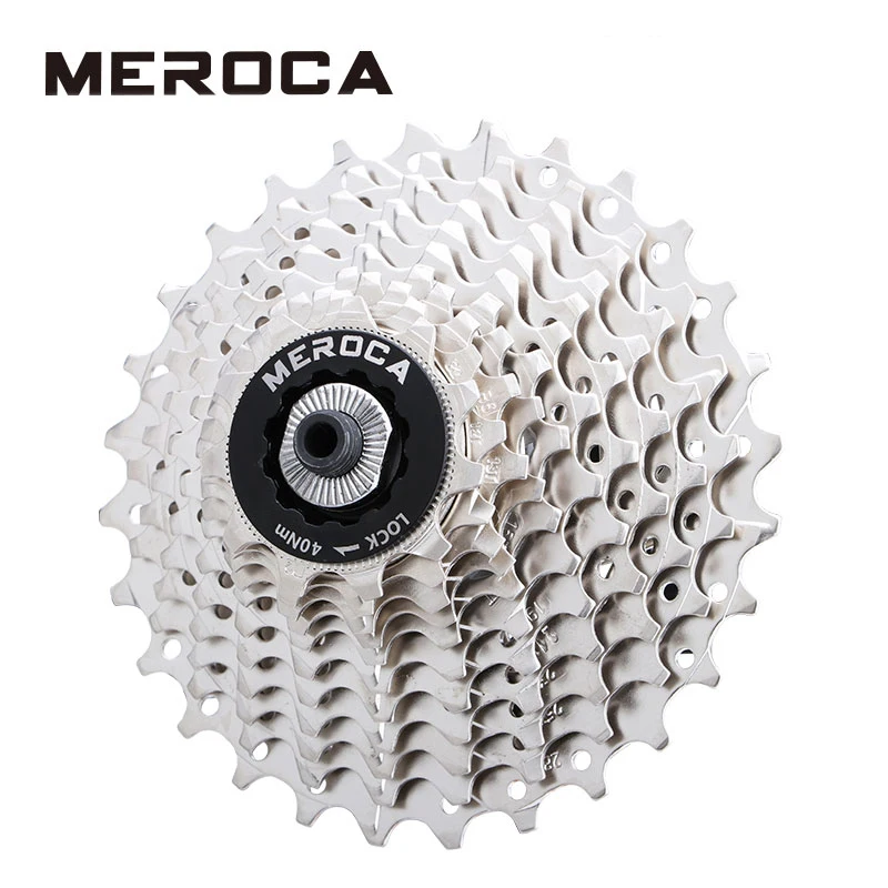 MEROCA Road Bike Cassette Freewheel 8 9 10 11Speed 25T 28T  Stainless Steel Folding bike Cassette Sprocket for SHIMANO
