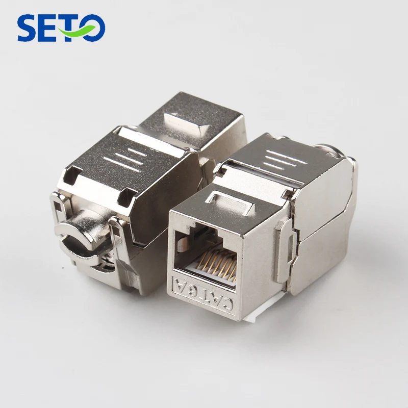  RJ45 Cat6a cat7 AMP keystone jack с экранированным модулем