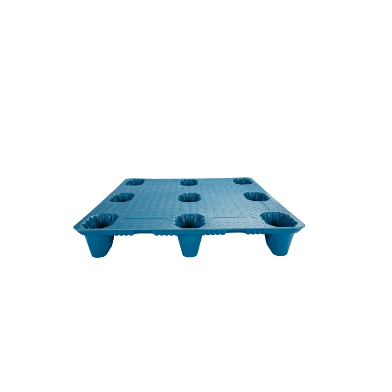 Factory Manufacturer Super Durable 9 Leg Blow Plastic Pallets For Warehouse