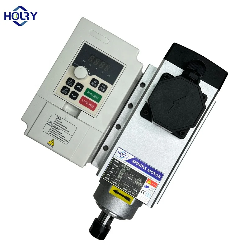 HORLY 220 380V air cooled 18000 24000 rpm 2.2KW CNC Spindle Motor with inverter and er series collets set