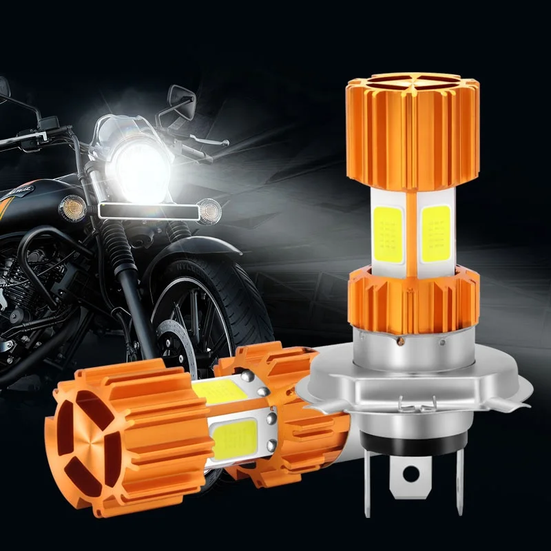 Motorbike 8-80V Scooter car Accessories Condensing Len Fog Lights LED Hi Lo beam Motorcycle Headlight BA20D H4