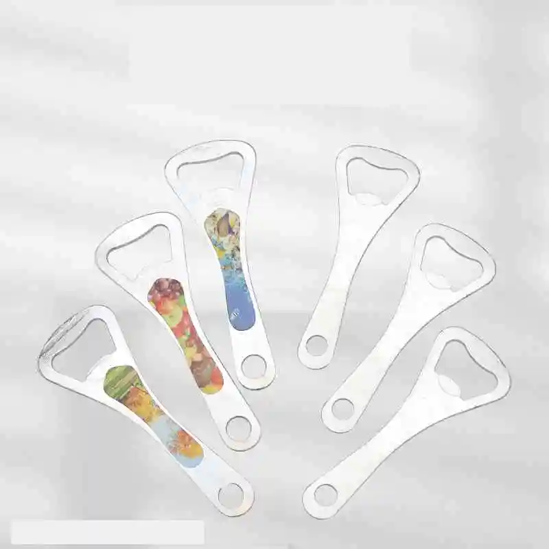 Custom Laser Logo Steel Beer Opener For Bar And Home Advertising Engraving Blank Metal Wine Bottle Opener