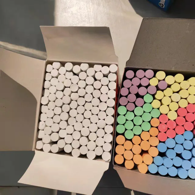 100pcs high quality dust-free chalk office and school teacher and student blackboard white and color  chalk