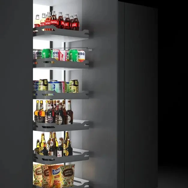 6 Layers Kitchen Storage Accessories Cabinet Soft Closing Cupboard Pantry Organizer Tall Unit Pull Out Basket
