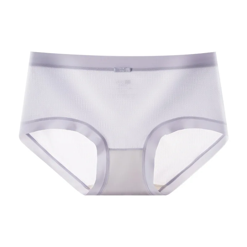 wholesale custom logo ice silk ladies underwear panties comfortable high quality women high waist women big size sexy panties